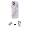MARSİLYAN™- iPhone 12 Pro Kılıf Nova Işık Prime - Şeffaf Uv Polymer Nano Ekran Koruyucu + Metal Kamera Lens Koruma Cam - KUYL