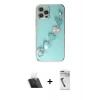 MARSİLYAN™- iPhone 12 Pro Kılıf Nova Işık Prime - Şeffaf Uv Polymer Nano Ekran Koruyucu + Şeffaf Kamera Lens Koruma Cam