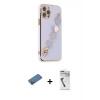 MARSİLYAN™- iPhone 12 Pro Kılıf Nova Işık Prime - Şeffaf Uv Polymer Nano Ekran Koruyucu + Shine Kamera Lens Koruma Cam - GD
