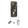 MARSİLYAN™- iPhone 12 Pro Kılıf Nova Işık Prime - Şeffaf Uv Polymer Nano Ekran Koruyucu + Shine Kamera Lens Koruma Cam - SH