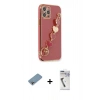 MARSİLYAN™- iPhone 12 Pro Kılıf Nova Işık Prime - Şeffaf Uv Polymer Nano Ekran Koruyucu + Shine Kamera Lens Koruma Cam - GI