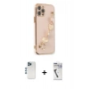 MARSİLYAN™- iPhone 12 Pro Kılıf Nova Işık Prime - Şeffaf Uv Polymer Nano Ekran Koruyucu + Shine Kamera Lens - MI