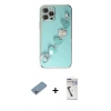 MARSİLYAN™- iPhone 12 Pro Kılıf Nova Işık Prime - Şeffaf Uv Polymer Nano Ekran Koruyucu + Shine Kamera Lens Koruma Cam - GI