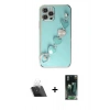 MARSİLYAN™- iPhone 12 Pro Kılıf Nova Işık Prime - Siyah 360 Mat Full Body Arka Koruyucu + Kamera Lens Koruma Cam - SF