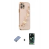 MARSİLYAN™- iPhone 12 Pro Kılıf Nova Işık Prime - Siyah 360 Mat Full Body Arka Koruyucu + Metal Kamera Lens Koruma Cam - KUYL