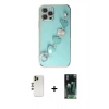 MARSİLYAN™- iPhone 12 Pro Kılıf Nova Işık Prime - Siyah 360 Mat Full Body Arka Koruyucu + Shine Kamera Lens - GD