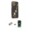 MARSİLYAN™- iPhone 12 Pro Kılıf Nova Işık Prime - Siyah 360 Mat Full Body Arka Koruyucu + Shine Kamera Lens Koruma Cam - SABE