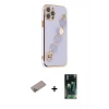 MARSİLYAN™- iPhone 12 Pro Kılıf Nova Işık Prime - Siyah 360 Mat Full Body Arka Koruyucu + Shine Kamera Lens Koruma Cam - SABE