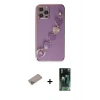 MARSİLYAN™- iPhone 12 Pro Kılıf Nova Işık Prime - Siyah 360 Mat Full Body Arka Koruyucu + Shine Kamera Lens Koruma Cam - SABE
