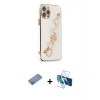 MARSİLYAN™- iPhone 12 Pro Kılıf Nova Işık Prime - Siyah 3D Antistatik Seramik Nano Ekran Koruyucu + Shine Kamera Lens Koruma Cam - GS
