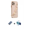 MARSİLYAN™- iPhone 12 Pro Kılıf Nova Işık Prime - Siyah 3D Antistatik Seramik Nano Ekran Koruyucu + Metal Kamera Lens Koruma Cam - AKYL