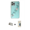 MARSİLYAN™- iPhone 12 Pro Kılıf Nova Işık Prime - Siyah 6D Mat Seramik Hayalet Nano Ekran Koruyucu + Rainbow Kamera Lens Koruma Cam - GD