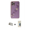 MARSİLYAN™- iPhone 12 Pro Kılıf Nova Işık Prime - Siyah 6D Mat Seramik Hayalet Nano Ekran Koruyucu + Rainbow Kamera Lens Koruma Cam - GD