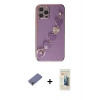 MARSİLYAN™- iPhone 12 Pro Kılıf Nova Işık Prime - Siyah 6D Mat Seramik Hayalet Nano Ekran Koruyucu + Metal Kamera Lens Koruma Cam - GD