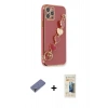 MARSİLYAN™- iPhone 12 Pro Kılıf Nova Işık Prime - Siyah 6D Mat Seramik Hayalet Nano Ekran Koruyucu + Metal Kamera Lens Koruma Cam - GD