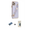 MARSİLYAN™- iPhone 12 Pro Kılıf Nova Işık Prime - Siyah 6D Mat Seramik Hayalet Nano Ekran Koruyucu + Shine Kamera Lens Koruma Cam - GD