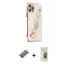 MARSİLYAN™- iPhone 12 Pro Kılıf Nova Işık Prime - Siyah 6D Mat Seramik Hayalet Nano Ekran Koruyucu + Metal Kamera Lens Koruma Cam - GD