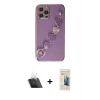 MARSİLYAN™- iPhone 12 Pro Kılıf Nova Işık Prime - Siyah 6D Mat Seramik Hayalet Nano Ekran Koruyucu + Kamera Lens Koruma Cam - SF