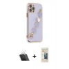 MARSİLYAN™- iPhone 12 Pro Kılıf Nova Işık Prime - Siyah 6D Mat Seramik Hayalet Nano Ekran Koruyucu + Kamera Lens Koruma Cam - SF