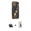MARSİLYAN™- iPhone 12 Pro Kılıf Nova Işık Prime - Siyah 6D Mat Seramik Hayalet Nano Ekran Koruyucu + Kamera Lens Koruma Cam - SF