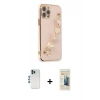 MARSİLYAN™- iPhone 12 Pro Kılıf Nova Işık Prime - Siyah 6D Mat Seramik Hayalet Nano Ekran Koruyucu + Shine Kamera Lens - MI