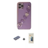 MARSİLYAN™- iPhone 12 Pro Kılıf Nova Işık Prime - Siyah 6D Mat Seramik Hayalet Nano Ekran Koruyucu + Renkli Kamera Lens Koruma Cam - MI