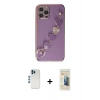 MARSİLYAN™- iPhone 12 Pro Kılıf Nova Işık Prime - Siyah 6D Mat Seramik Hayalet Nano Ekran Koruyucu + Shine Kamera Lens - MI