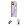 MARSİLYAN™- iPhone 12 Pro Kılıf Nova Işık Prime - Siyah 6D Mat Seramik Hayalet Nano Ekran Koruyucu + Metal Kamera Lens Koruma Cam - MI