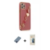 MARSİLYAN™- iPhone 12 Pro Kılıf Nova Işık Prime - Siyah 6D Mat Seramik Hayalet Nano Ekran Koruyucu + Metal Kamera Lens Koruma Cam - MI