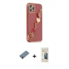 MARSİLYAN™- iPhone 12 Pro Kılıf Nova Işık Prime - Siyah 6D Mat Seramik Hayalet Nano Ekran Koruyucu + Metal Kamera Lens Koruma Cam - MR