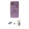 MARSİLYAN™- iPhone 12 Pro Kılıf Nova Işık Prime - Siyah 6D Mat Seramik Hayalet Nano Ekran Koruyucu + Renkli Kamera Lens Koruma Cam - SI
