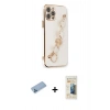MARSİLYAN™- iPhone 12 Pro Kılıf Nova Işık Prime - Siyah 6D Mat Seramik Hayalet Nano Ekran Koruyucu + Shine Kamera Lens Koruma Cam - MI