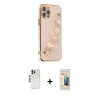 MARSİLYAN™- iPhone 12 Pro Kılıf Nova Işık Prime - Siyah 6D Mat Seramik Hayalet Nano Ekran Koruyucu + Shine Kamera Lens - GS