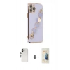 MARSİLYAN™- iPhone 12 Pro Kılıf Nova Işık Prime - Siyah 6D Mat Seramik Hayalet Nano Ekran Koruyucu + Shine Kamera Lens - GS