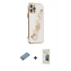 MARSİLYAN™- iPhone 12 Pro Kılıf Nova Işık Prime - Siyah 6D Mat Seramik Hayalet Nano Ekran Koruyucu + Shine Kamera Lens Koruma Cam - GS