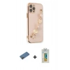 MARSİLYAN™- iPhone 12 Pro Kılıf Nova Işık Prime - Siyah Polymer Nano Ekran Koruyucu + Shine Kamera Lens Koruma Cam - GD