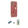 MARSİLYAN™- iPhone 12 Pro Kılıf Nova Işık Prime - Siyah Polymer Nano Ekran Koruyucu + Shine Kamera Lens Koruma Cam - GD