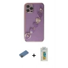 MARSİLYAN™- iPhone 12 Pro Kılıf Nova Işık Prime - Siyah Polymer Nano Ekran Koruyucu + Shine Kamera Lens Koruma Cam - GD