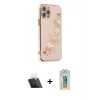 MARSİLYAN™- iPhone 12 Pro Kılıf Nova Işık Prime - Siyah Polymer Nano Ekran Koruyucu + Kamera Lens Koruma Cam - SF