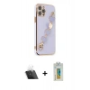 MARSİLYAN™- iPhone 12 Pro Kılıf Nova Işık Prime - Siyah Polymer Nano Ekran Koruyucu + Kamera Lens Koruma Cam - SF