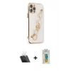 MARSİLYAN™- iPhone 12 Pro Kılıf Nova Işık Prime - Siyah Polymer Nano Ekran Koruyucu + Kamera Lens Koruma Cam - SF