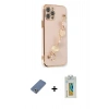 MARSİLYAN™- iPhone 12 Pro Kılıf Nova Işık Prime - Siyah Polymer Nano Ekran Koruyucu + Metal Kamera Lens Koruma Cam - AKYL