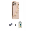 MARSİLYAN™- iPhone 12 Pro Kılıf Nova Işık Prime - Siyah Polymer Nano Ekran Koruyucu + Renkli Kamera Lens Koruma Cam - SI