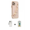 MARSİLYAN™- iPhone 12 Pro Kılıf Nova Işık Prime - Siyah Polymer Nano Ekran Koruyucu + Shine Kamera Lens - GS