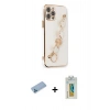 MARSİLYAN™- iPhone 12 Pro Kılıf Nova Işık Prime - Siyah Polymer Nano Ekran Koruyucu + Shine Kamera Lens Koruma Cam - MI