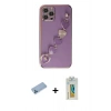 MARSİLYAN™- iPhone 12 Pro Kılıf Nova Işık Prime - Siyah Polymer Nano Ekran Koruyucu + Shine Kamera Lens Koruma Cam - MI