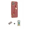 MARSİLYAN™- iPhone 12 Pro Kılıf Nova Işık Prime - Siyah Polymer Nano Ekran Koruyucu + Shine Kamera Lens Koruma Cam - SABE