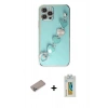MARSİLYAN™- iPhone 12 Pro Kılıf Nova Işık Prime - Siyah Polymer Nano Ekran Koruyucu + Shine Kamera Lens Koruma Cam - SABE