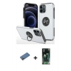 MARSİLYAN™- iPhone 12 Pro Kılıf Odak Form Prime - Şeffaf 360 Full Body Arka Koruyucu + Shine Kamera Lens Koruma Cam - GD