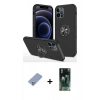 MARSİLYAN™- iPhone 12 Pro Kılıf Odak Form Prime - Şeffaf 360 Full Body Arka Koruyucu + Metal Kamera Lens Koruma Cam - KUYL
